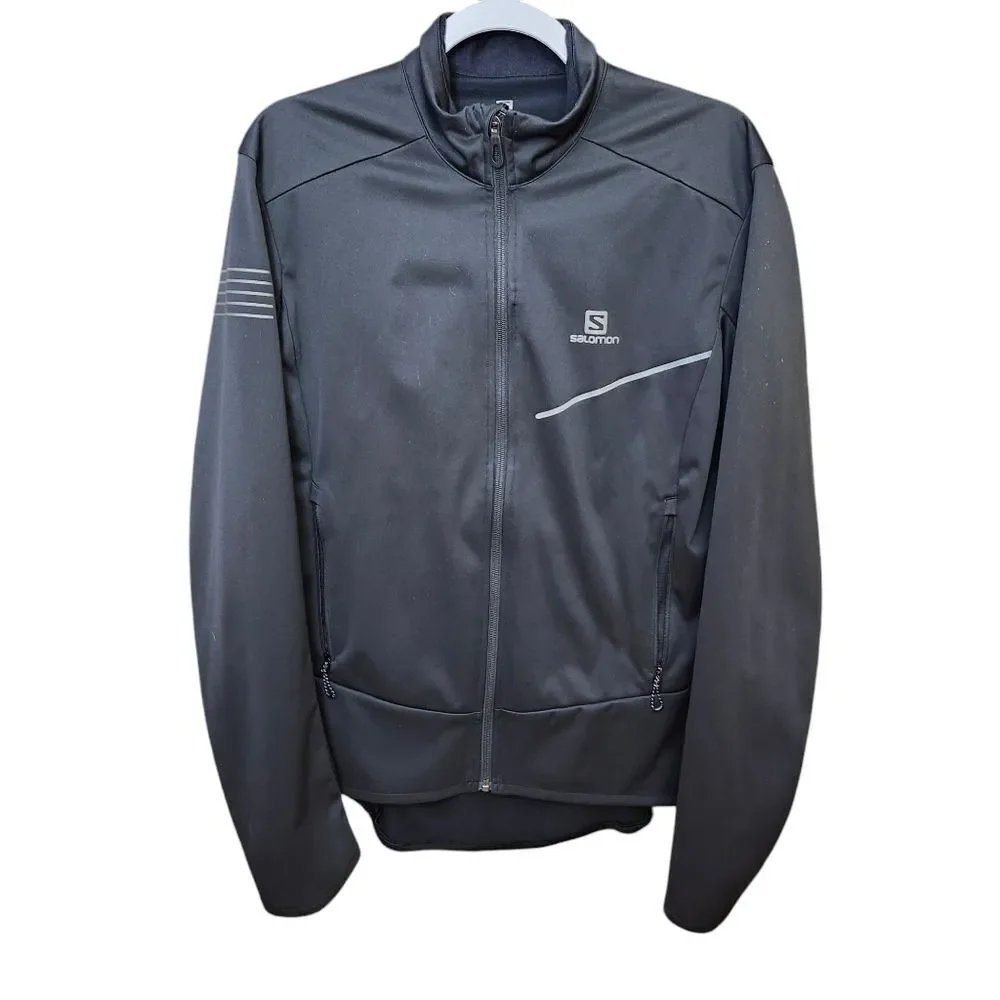 Solomon men's LG tall full-zip running walking biking fitted jacket‎